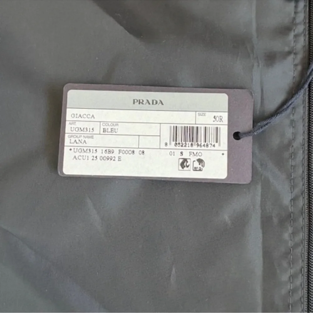 Prada Charcoal Garment Bag